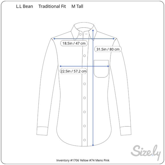 LL Bean Men’s Traditional Fit Chamois Cotton Shirt, M Tall Item 277982 Long Slee - Picture 7 of 7